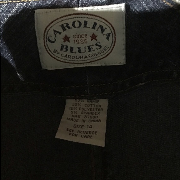 Women’s size 14 Carolina blues blue jeans denim skirt with front pockets - Picture 3 of 4